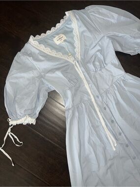 NEW Light Blue Lace-Trim dress